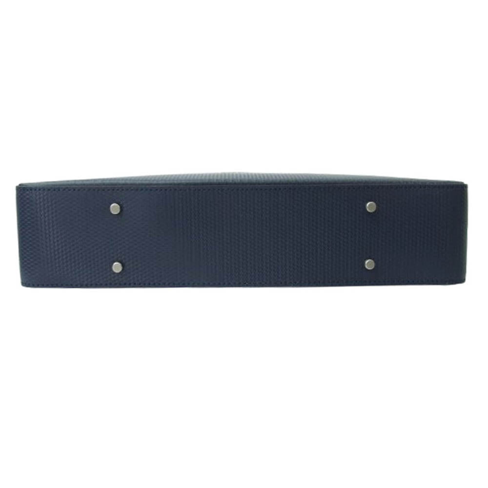 aniary アニアリ 34-01000 G-Film Leather ジーフィルムレザー ブリーフバッグ ネイビー系【極上美品】【中古】