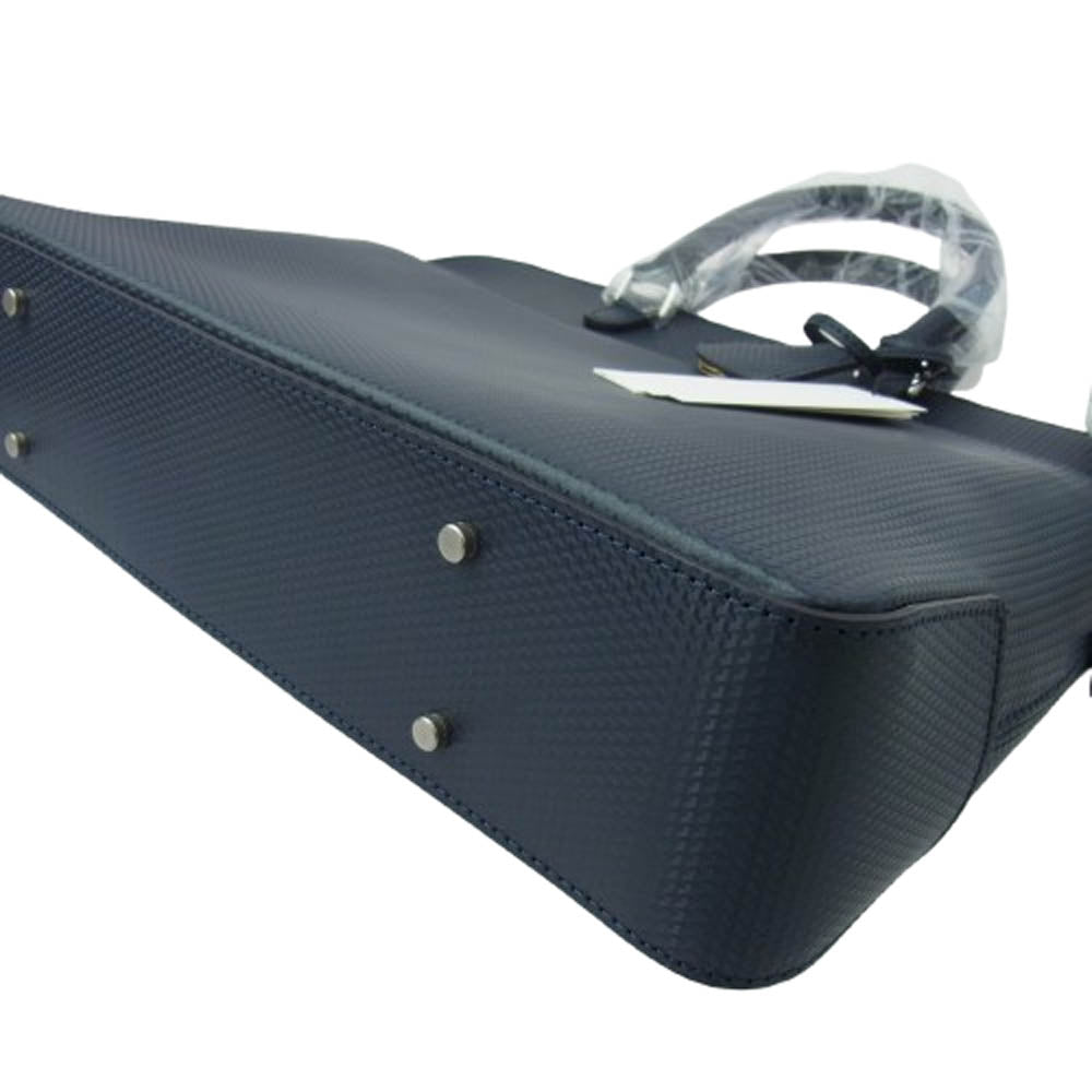 aniary アニアリ 34-01000 G-Film Leather ジーフィルムレザー ブリーフバッグ ネイビー系【極上美品】【中古】