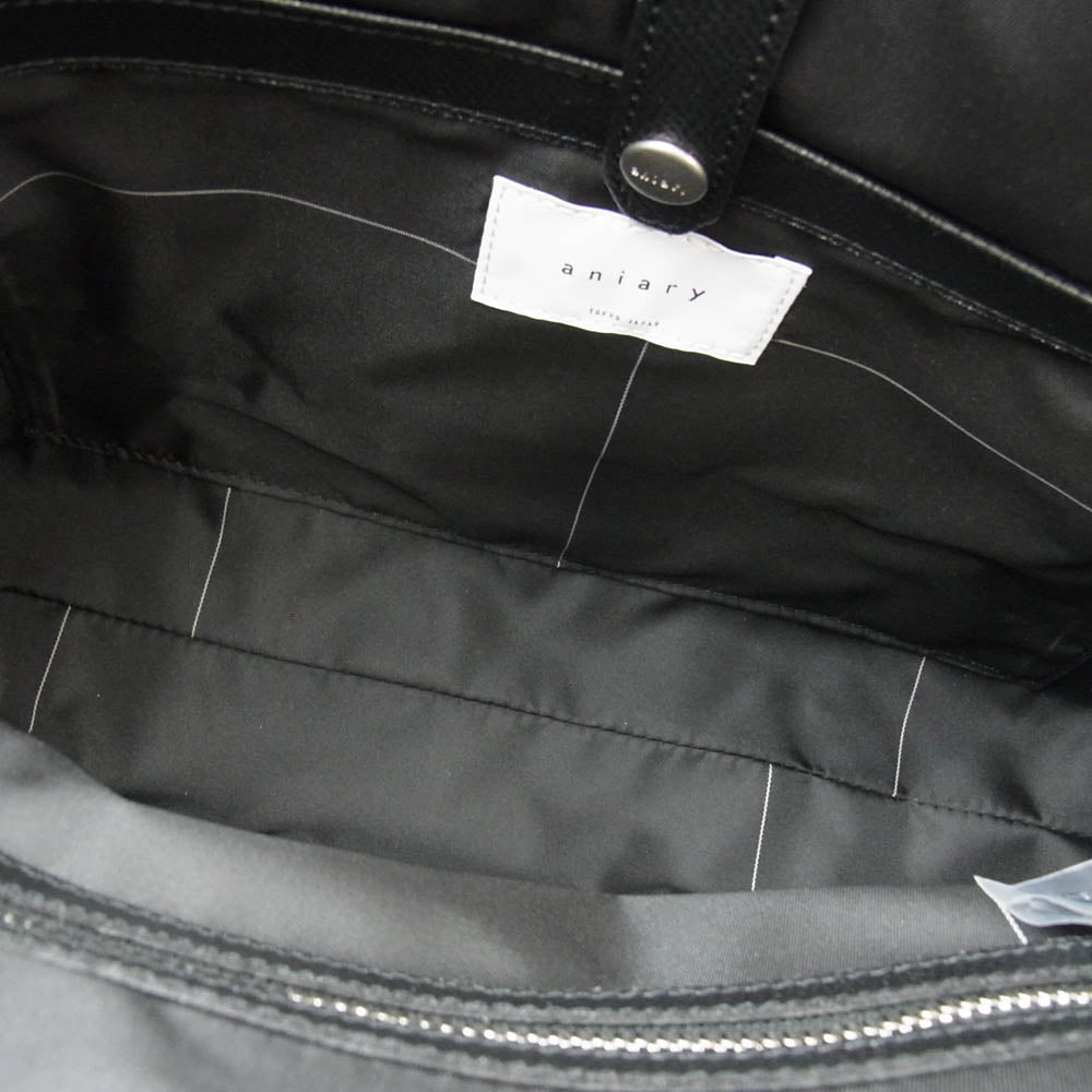 aniary アニアリ 33-01001 S-Film Leather エスフィルムレザー ブリーフバッグ ブラック系【極上美品】【中古】