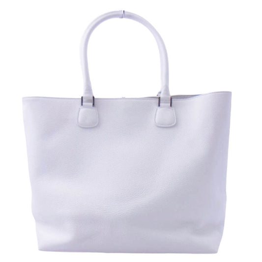 銀座オサダ レザー トート ハンド バッグ ホワイト系【中古】