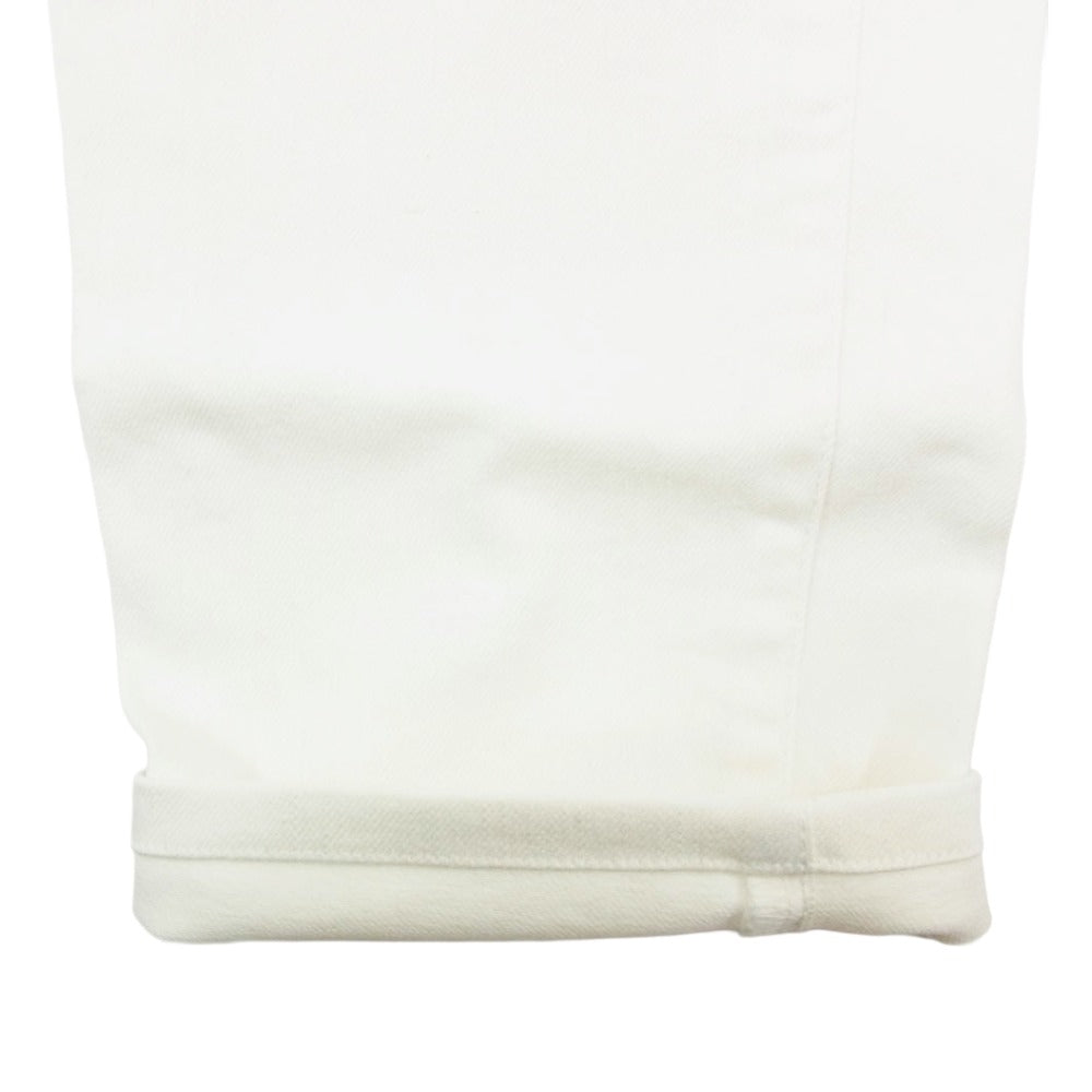 1piu1uguale3 ウノピュウノウグァーレトレ MRP367 BANDANA バンダナ ダメージ リペア加工 スキニー デニム パンツ ホワイト系 8【極上美品】【中古】