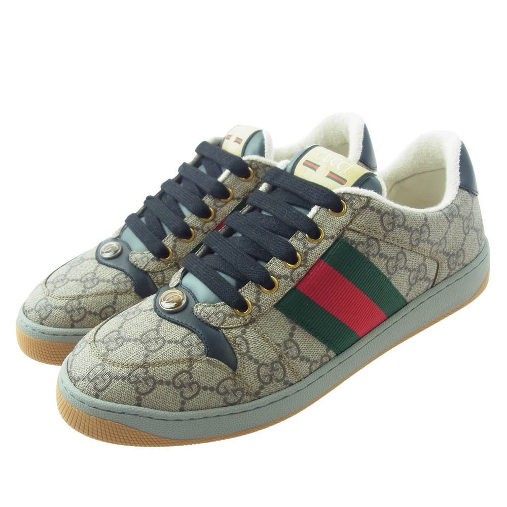 GUCCI グッチ 674530 SCREENER スクリーナー GGマーモント ローカット スニーカー マルチカラー系 7.5【新古品】【未使用】【中古】