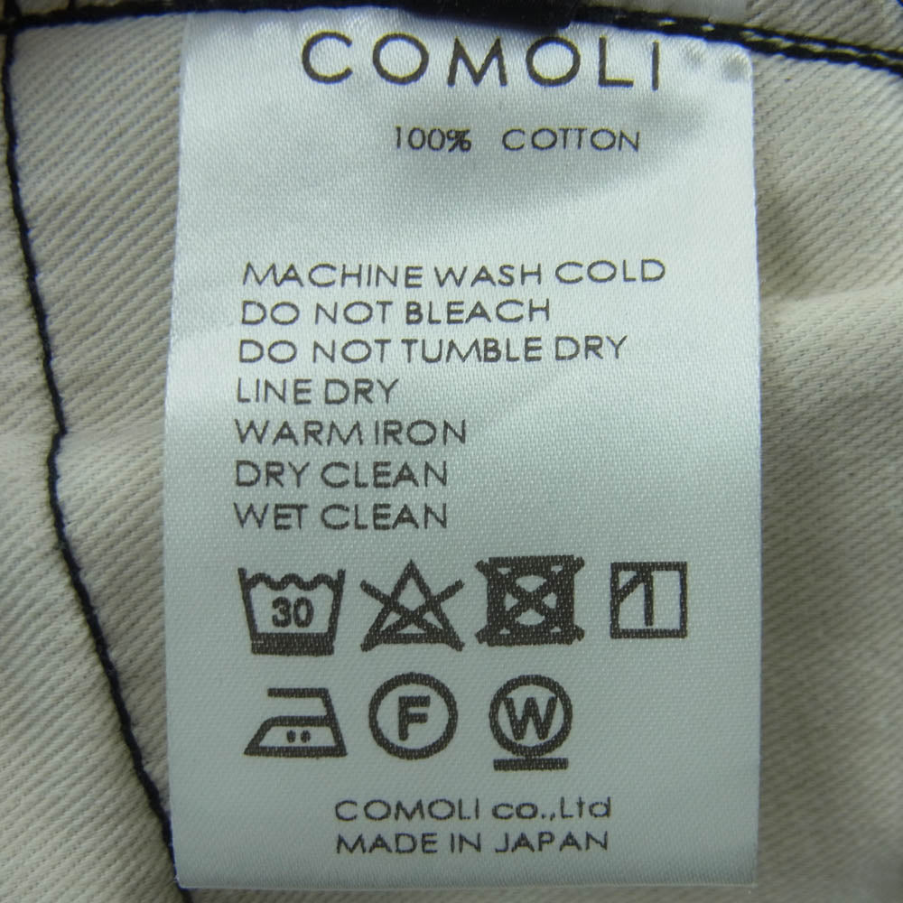 COMOLI コモリ 23AW Y03-03018 モールスキン 5P パンツ テーパード パンツ コットン 日本製 ブラック系 3【中古】