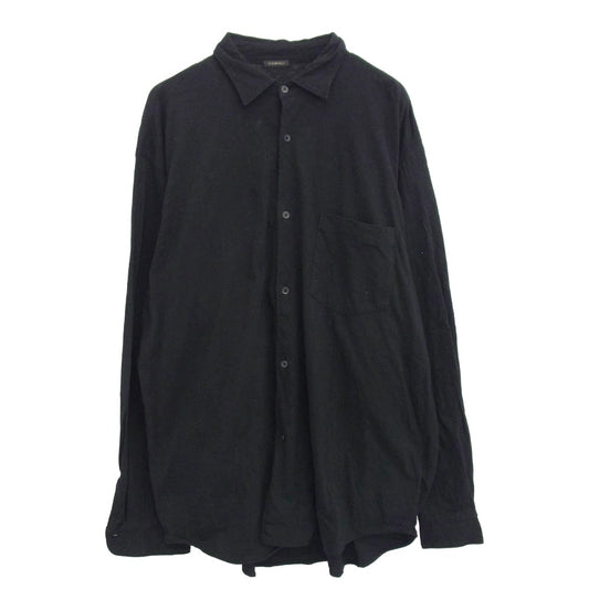 COMOLI コモリ 25SS B01-05040 ジャージ コモリシャツ 長袖シャツ ブラック ダークネイビー系 2【中古】