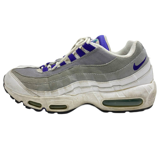 NIKE ナイキ 2015年製 554970-151 Air Max 95 Original White Court Purple Emerald Green Wolf Grey エアマックス95 OG ホワイト コートパープル グレープグラデ ローカットスニーカー 27.5cm【中古】