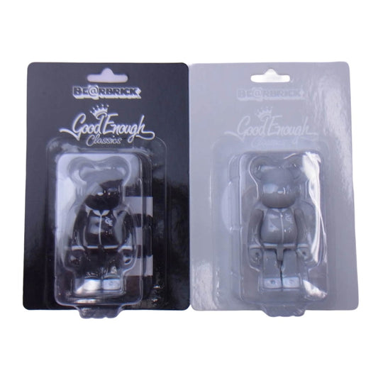 GOODENOUGH グッドイナフ BE@RBRICK ベアブリック 未開封 Classics GRAY BLACK 100％ クラシックス グレイ ブラック 2体セット ブラック系 グレー系【新古品】【未使用】【中古】
