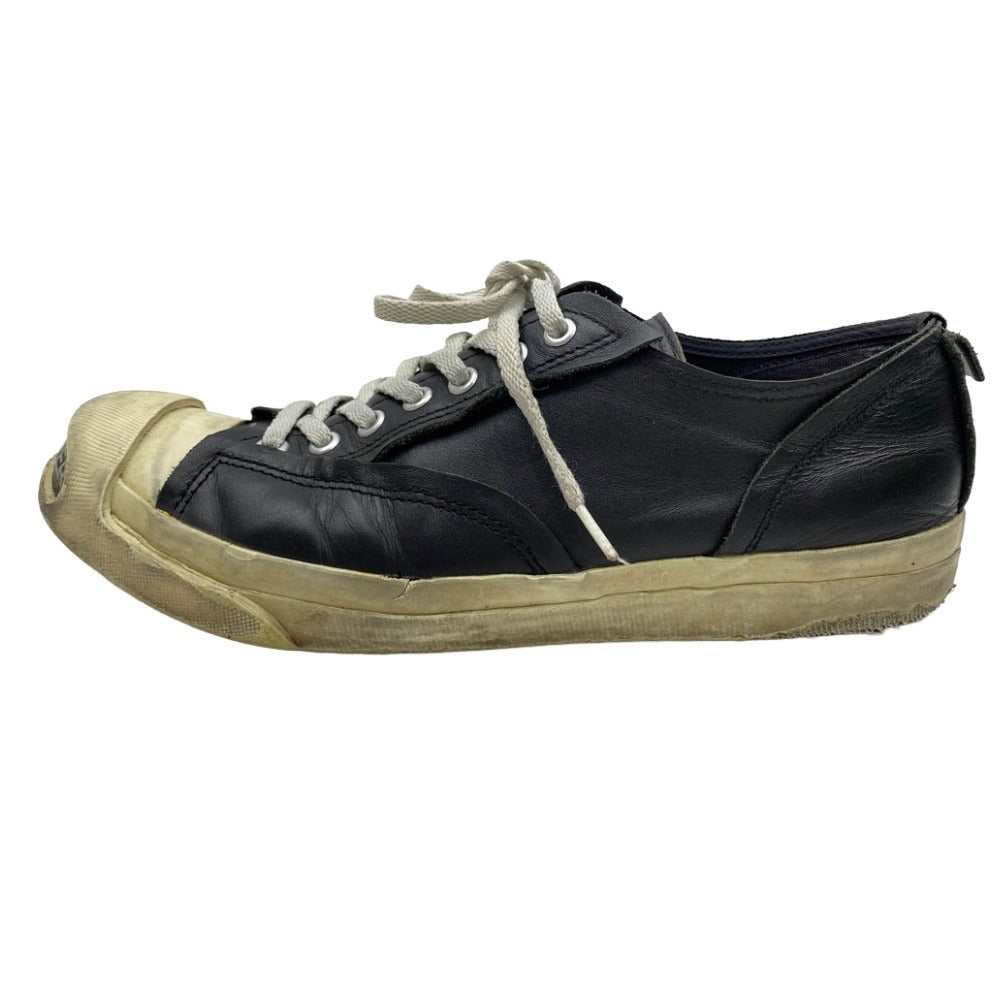 UNDERCOVER アンダーカバー 14AW N9F01 25周年 復刻 TOE LOGO LEATHER SNEAKERS トゥロゴ ローカット レザー スニーカー ブラック系 M【中古】