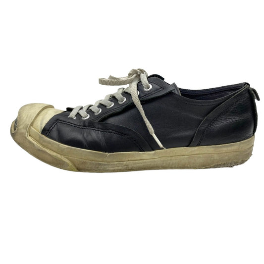 UNDERCOVER アンダーカバー 14AW N9F01 25周年 復刻 TOE LOGO LEATHER SNEAKERS トゥロゴ ローカット レザー スニーカー ブラック系 M【中古】