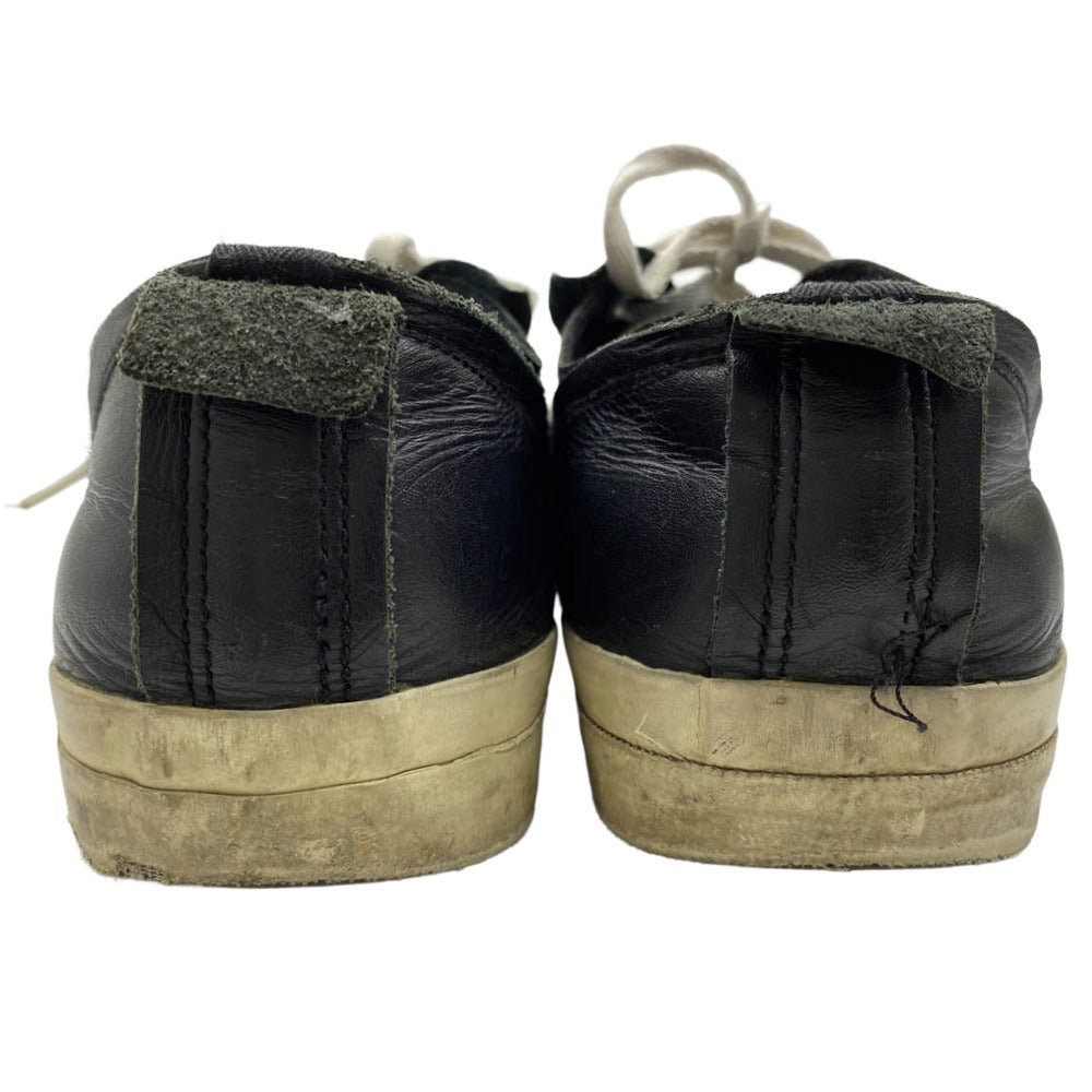 UNDERCOVER アンダーカバー 14AW N9F01 25周年 復刻 TOE LOGO LEATHER SNEAKERS トゥロゴ ローカット レザー スニーカー ブラック系 M【中古】