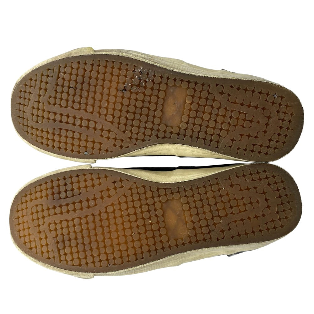 UNDERCOVER アンダーカバー 14AW N9F01 25周年 復刻 TOE LOGO LEATHER SNEAKERS トゥロゴ ローカット レザー スニーカー ブラック系 M【中古】