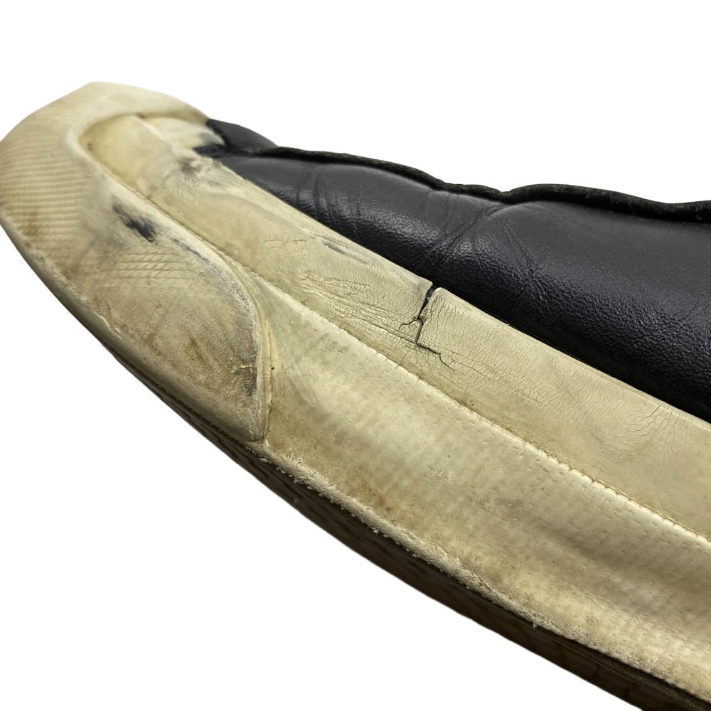 UNDERCOVER アンダーカバー 14AW N9F01 25周年 復刻 TOE LOGO LEATHER SNEAKERS トゥロゴ ローカット レザー スニーカー ブラック系 M【中古】