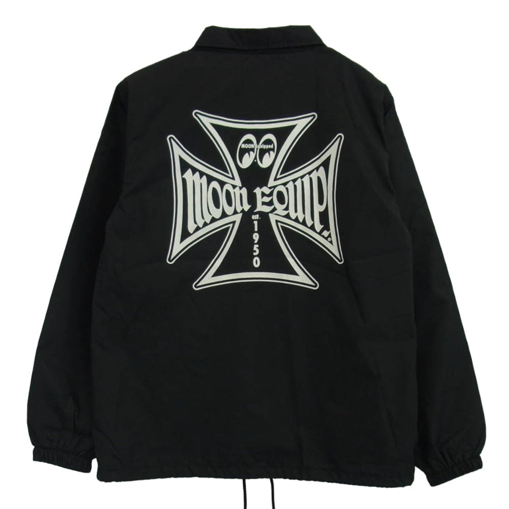 ムーンアイズ MQW043 MOON Equipped Iron Cross コーチ ジャケット ブラック系 M【極上美品】【中古】