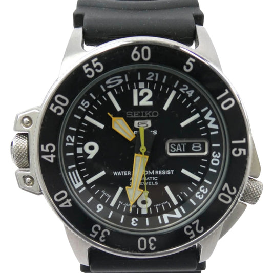 SEIKO セイコー SKZ211J1 7S36-01E0 5 SPORTS 5 スポーツ アトラス 自動巻き 腕時計　 ブラック系【中古】