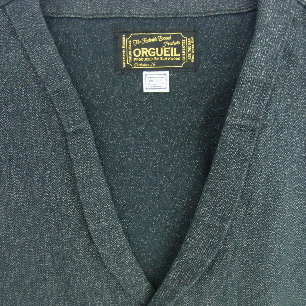 ORGUEIL オルゲイユ OR-4009 Work Wear Gilet ジレ ベスト グレー系 38【中古】