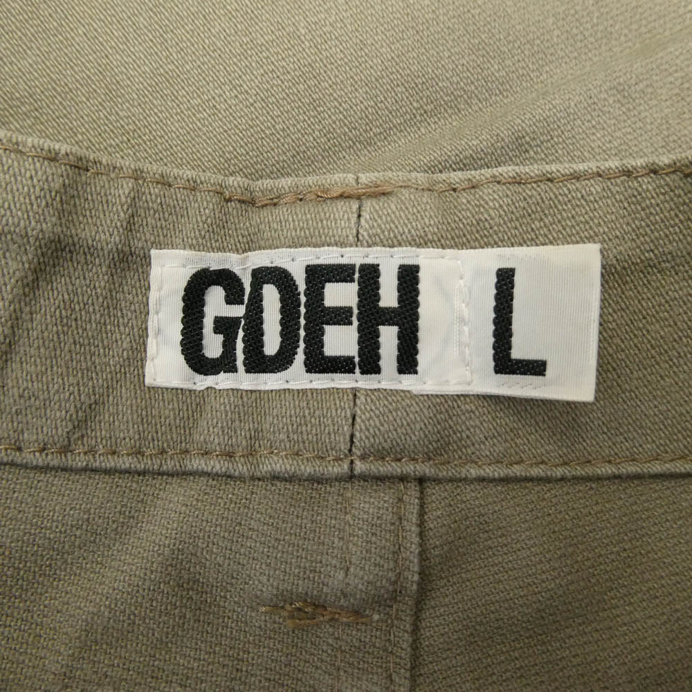GOODENOUGH グッドイナフ バックポケット ショーツ ショートパンツ グリーン ピスタグ カーキ系 L【中古】