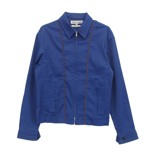 コムデギャルソンシャツ 90s Archive フランス製 フェイクポケット パイピングライン ジップアップ ブルゾン ブルー系 M【中古】