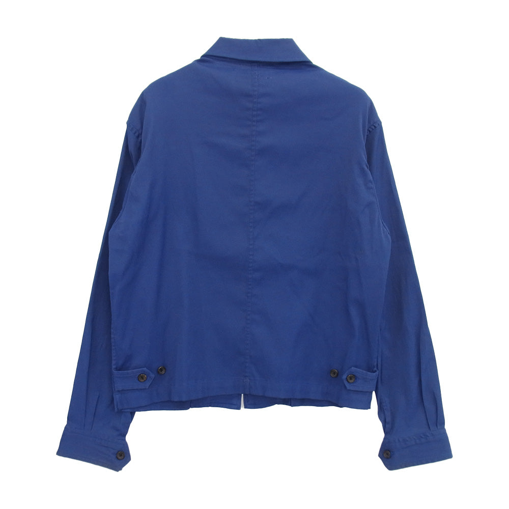 コムデギャルソンシャツ 90s Archive フランス製 フェイクポケット パイピングライン ジップアップ ブルゾン ブルー系 M【中古】