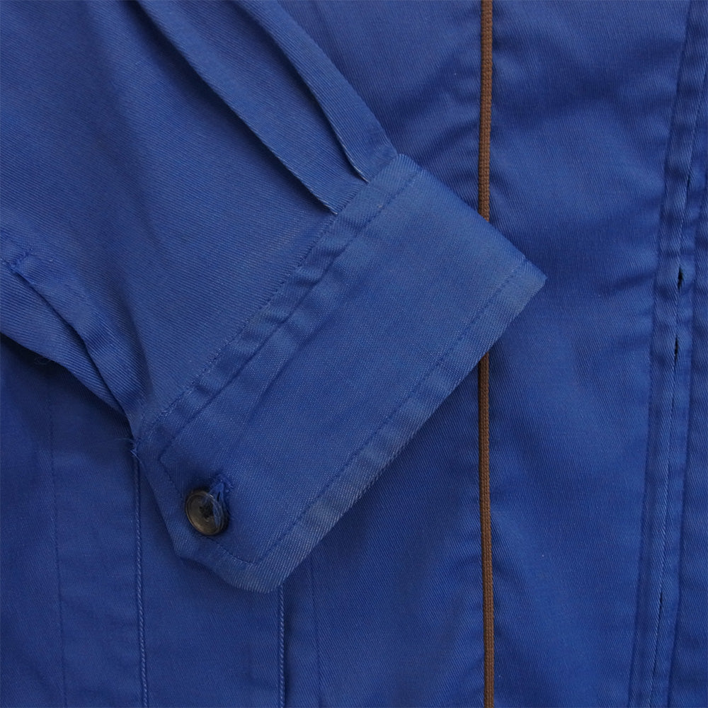 コムデギャルソンシャツ 90s Archive フランス製 フェイクポケット パイピングライン ジップアップ ブルゾン ブルー系 M【中古】