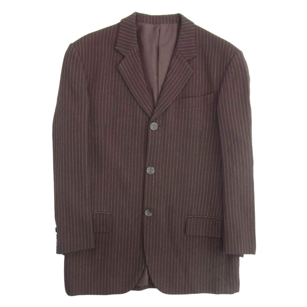 JEAN-PAUL GAULTIER ジャンポールゴルチエ CLASSIQUE 90s Archive striped 3B jacket setup アーカイブ ストライプ ジャケット パンツ セットアップ ブラウン系 48【中古】