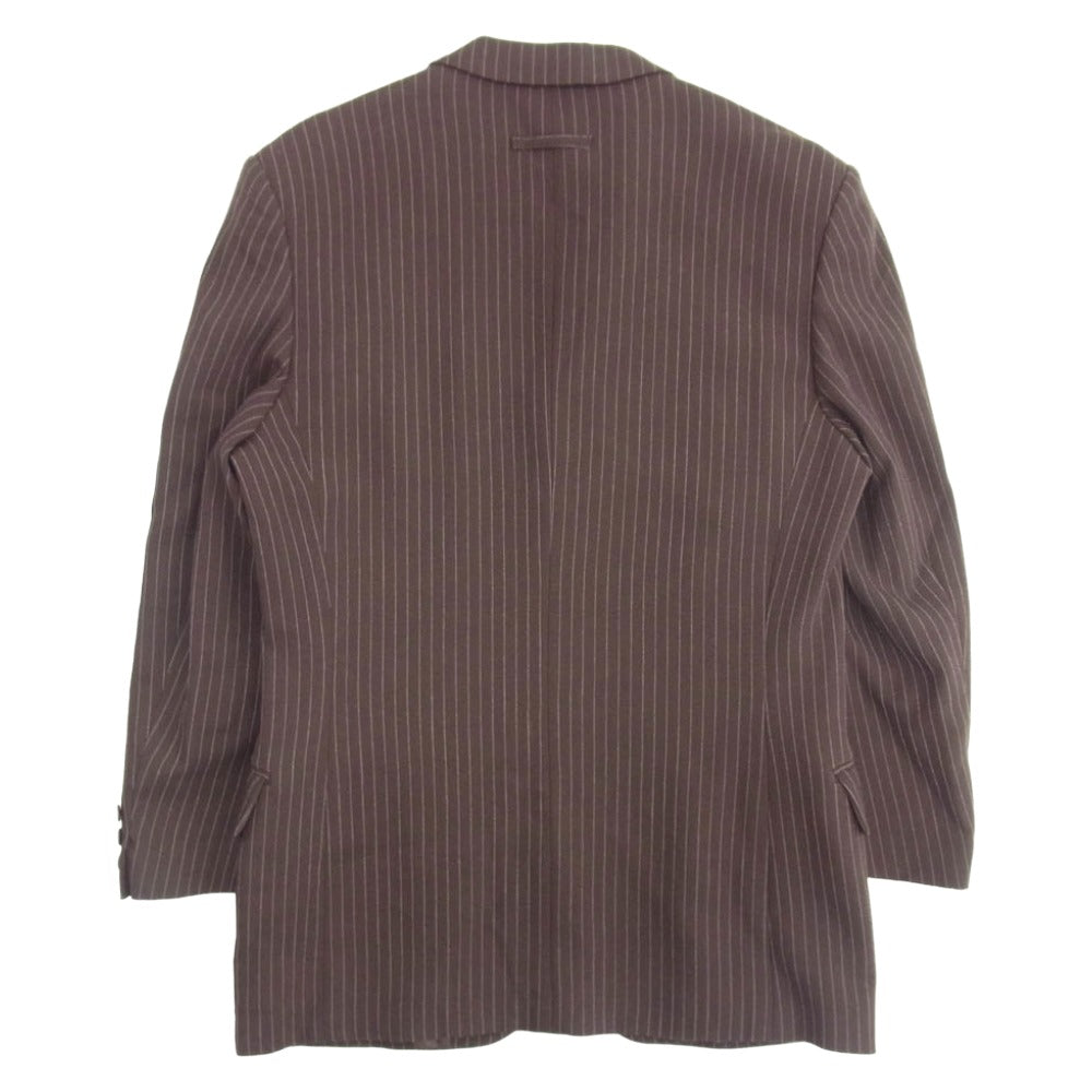 JEAN-PAUL GAULTIER ジャンポールゴルチエ CLASSIQUE 90s Archive striped 3B jacket setup アーカイブ ストライプ ジャケット パンツ セットアップ ブラウン系 48【中古】