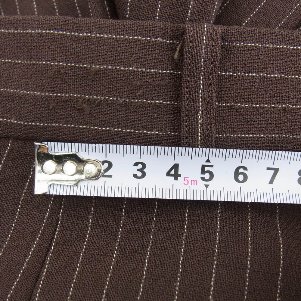 JEAN-PAUL GAULTIER ジャンポールゴルチエ CLASSIQUE 90s Archive striped 3B jacket setup アーカイブ ストライプ ジャケット パンツ セットアップ ブラウン系 48【中古】