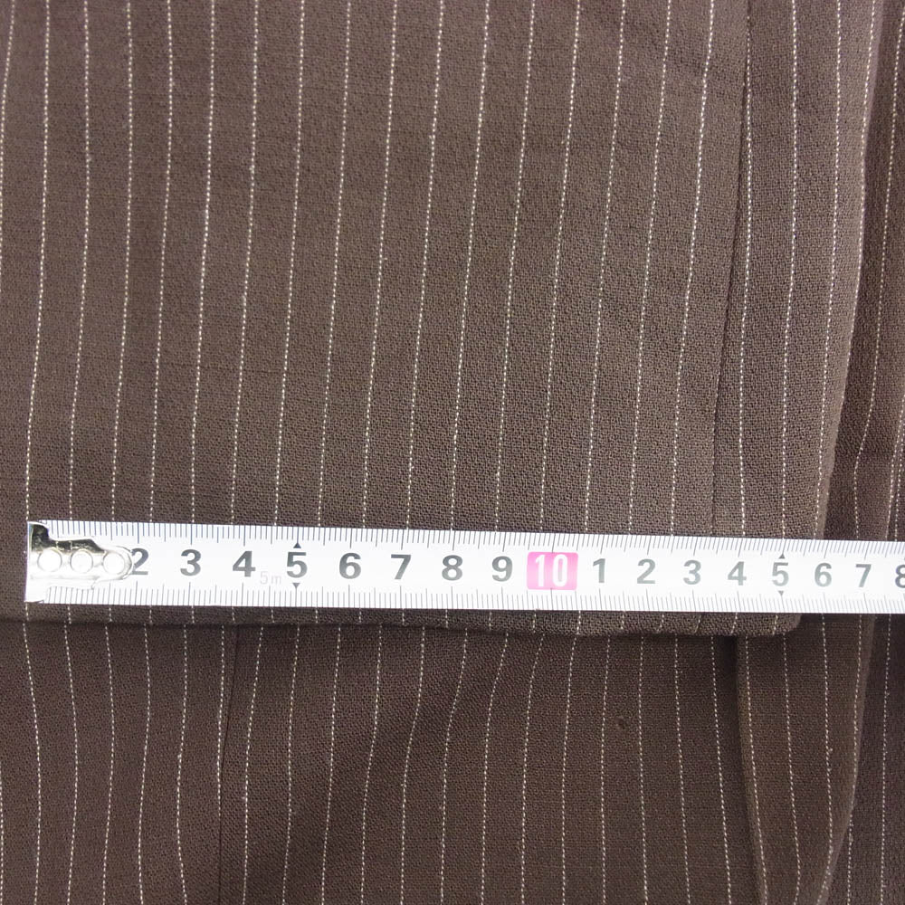 JEAN-PAUL GAULTIER ジャンポールゴルチエ CLASSIQUE 90s Archive striped 3B jacket setup アーカイブ ストライプ ジャケット パンツ セットアップ ブラウン系 48【中古】