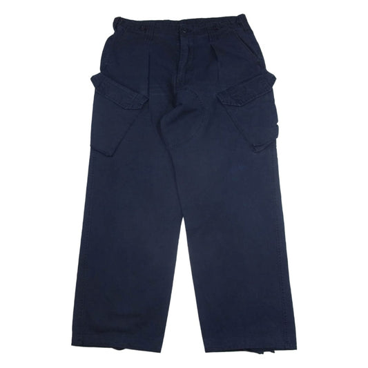ヴィンテージ イギリス軍 90's コンバット トラウザー カーゴ パンツ ネイビー系【中古】