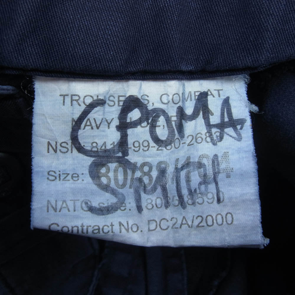 ヴィンテージ イギリス軍 90's コンバット トラウザー カーゴ パンツ ネイビー系【中古】