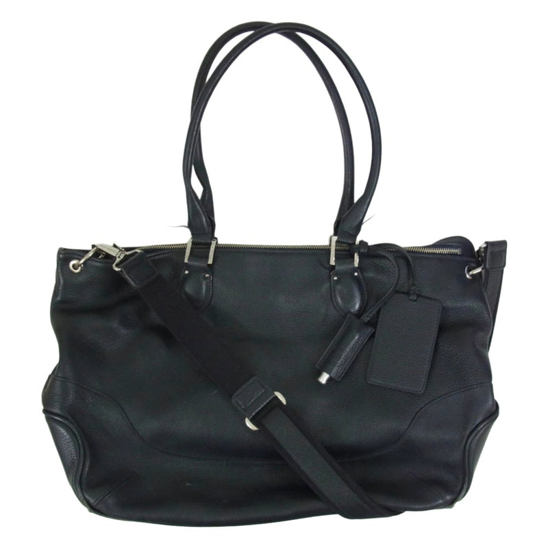 PELLE MORBIDA ペッレモルビダ 2WAY レザー ショルダー バッグ ブラック系【中古】