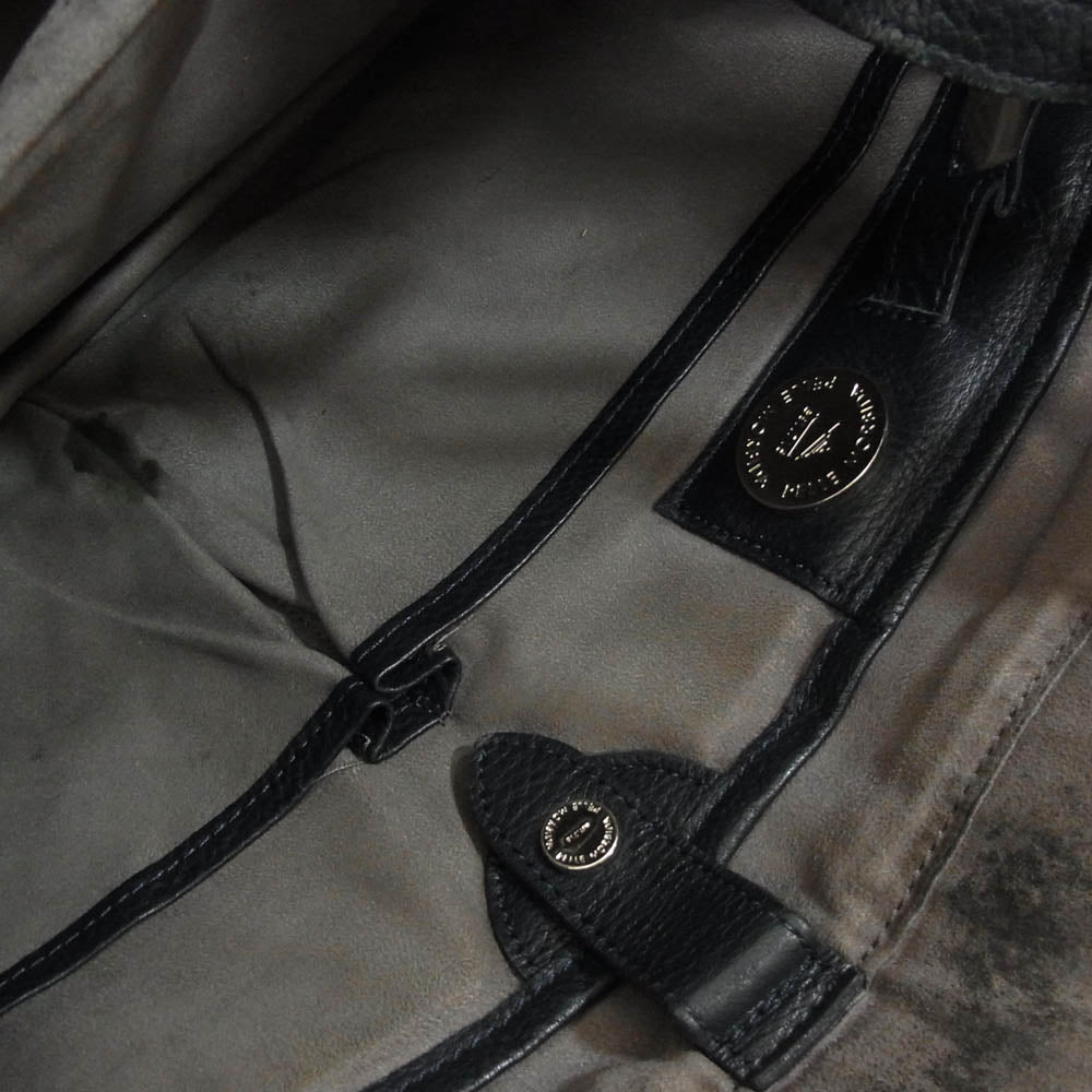 PELLE MORBIDA ペッレモルビダ 2WAY レザー ショルダー バッグ ブラック系【中古】