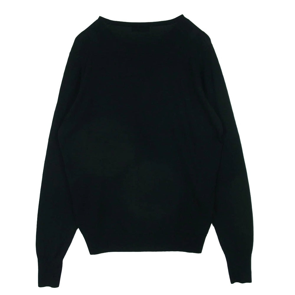 JOHN SMEDLEY ジョンスメドレー great britain ウール 長袖 ハイゲージ ニット ブラック系 L【中古】