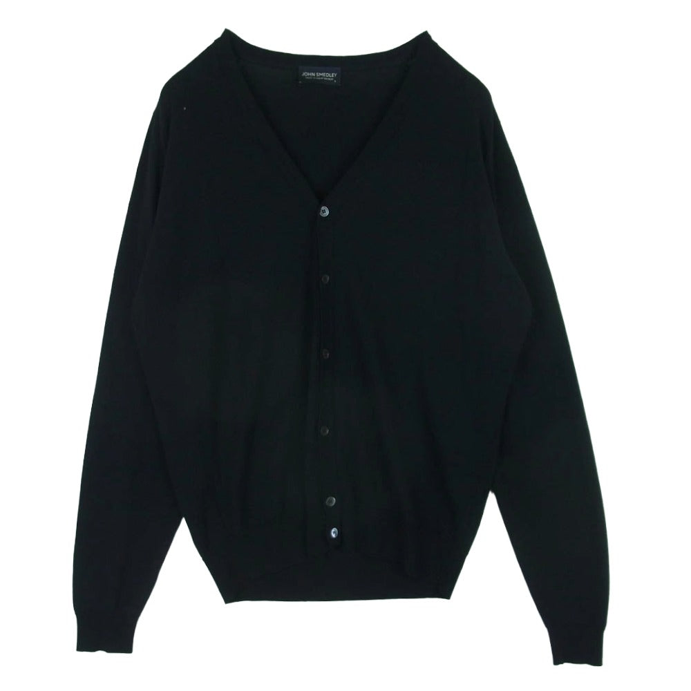 JOHN SMEDLEY ジョンスメドレー great britain ウール カーディガン ブラック系 L【中古】