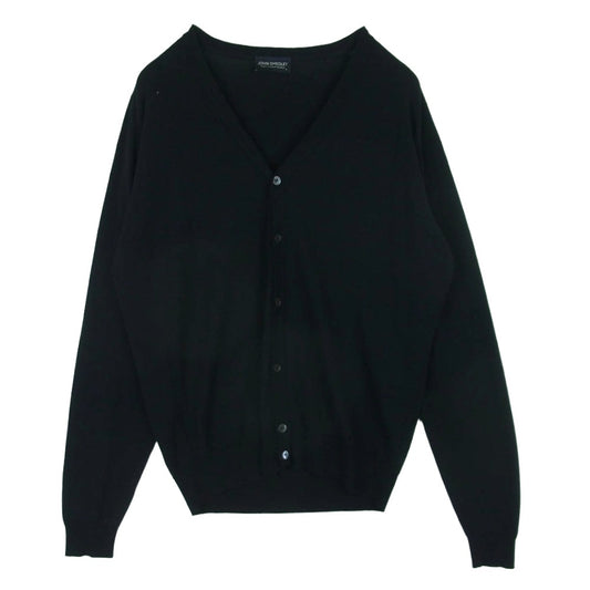 JOHN SMEDLEY ジョンスメドレー great britain ウール カーディガン ブラック系 L【中古】