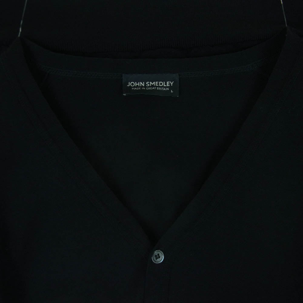 JOHN SMEDLEY ジョンスメドレー great britain ウール カーディガン ブラック系 L【中古】