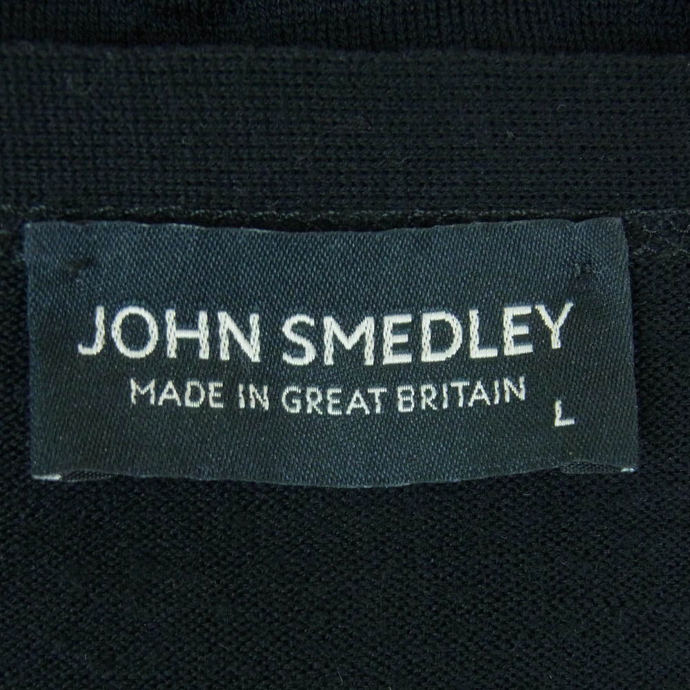 JOHN SMEDLEY ジョンスメドレー great britain ウール カーディガン ブラック系 L【中古】