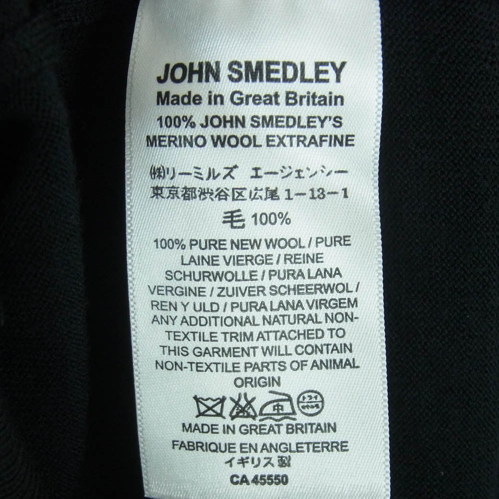 JOHN SMEDLEY ジョンスメドレー great britain ウール カーディガン ブラック系 L【中古】