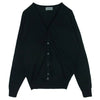 JOHN SMEDLEY ジョンスメドレー イングランド製 シーアイランドコットン カーディガン ブラック系 L【中古】