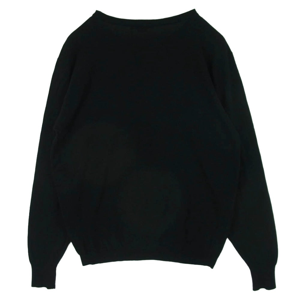 JOHN SMEDLEY ジョンスメドレー BEAMS F イングランド製 ウール 長袖 ハイゲージ ニット ブラック系 F【中古】