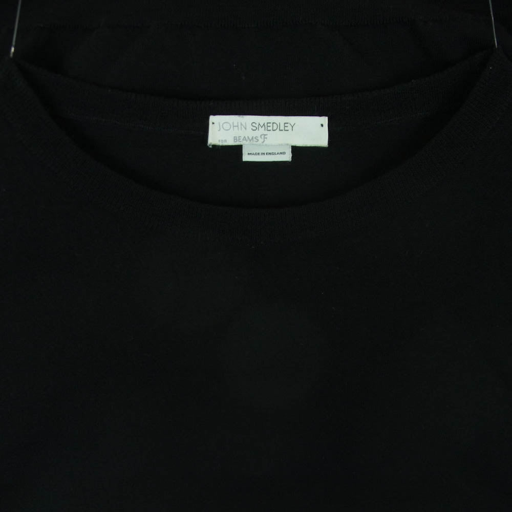 JOHN SMEDLEY ジョンスメドレー BEAMS F イングランド製 ウール 長袖 ハイゲージ ニット ブラック系 F【中古】