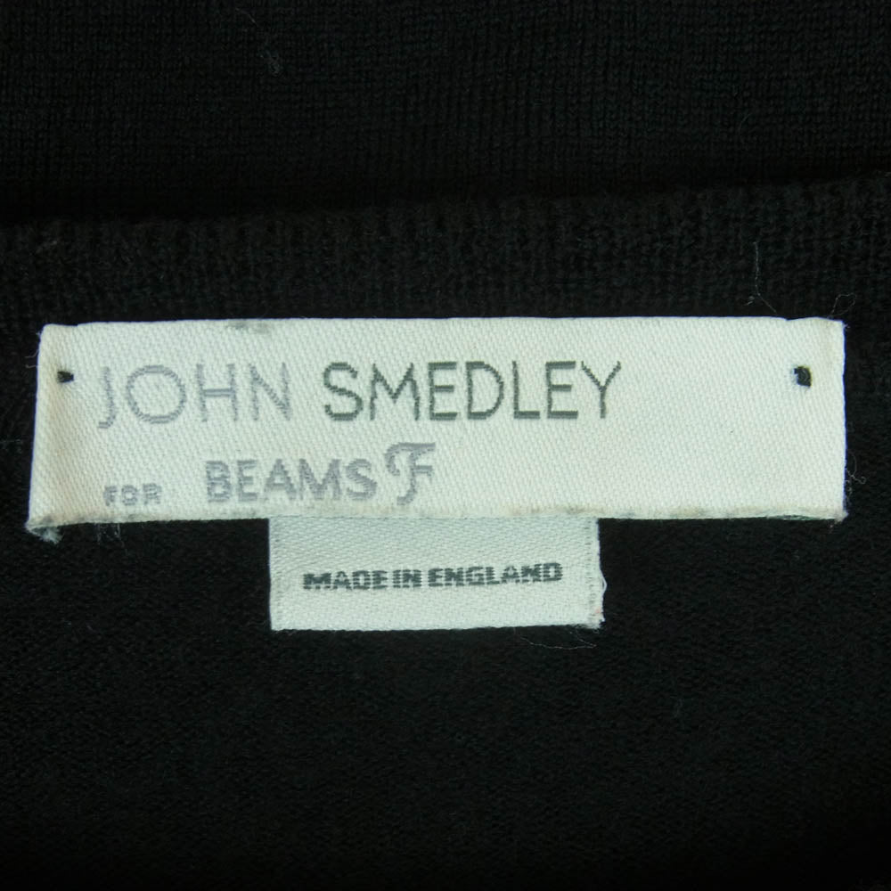 JOHN SMEDLEY ジョンスメドレー BEAMS F イングランド製 ウール 長袖 ハイゲージ ニット ブラック系 F【中古】
