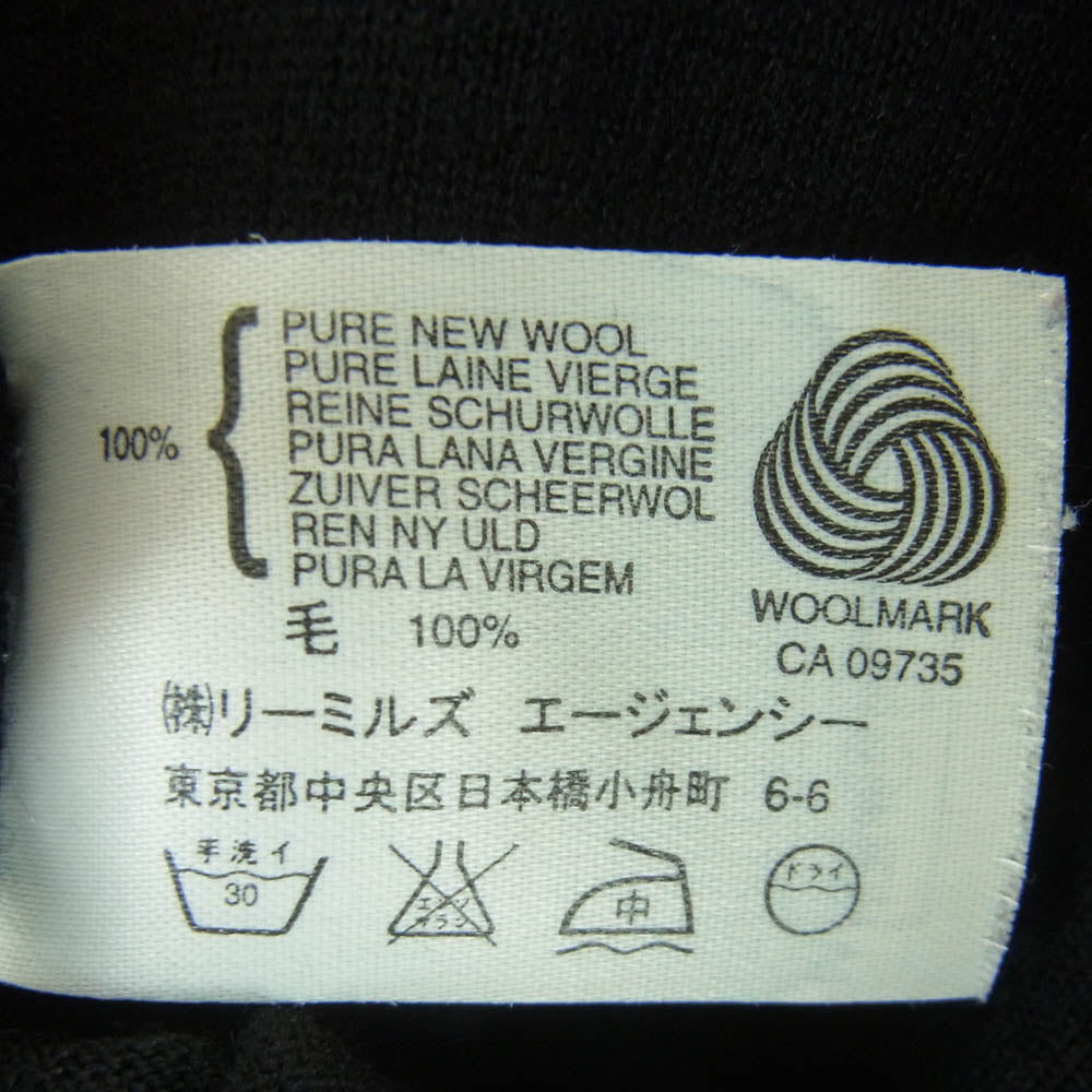 JOHN SMEDLEY ジョンスメドレー BEAMS F イングランド製 ウール 長袖 ハイゲージ ニット ブラック系 F【中古】