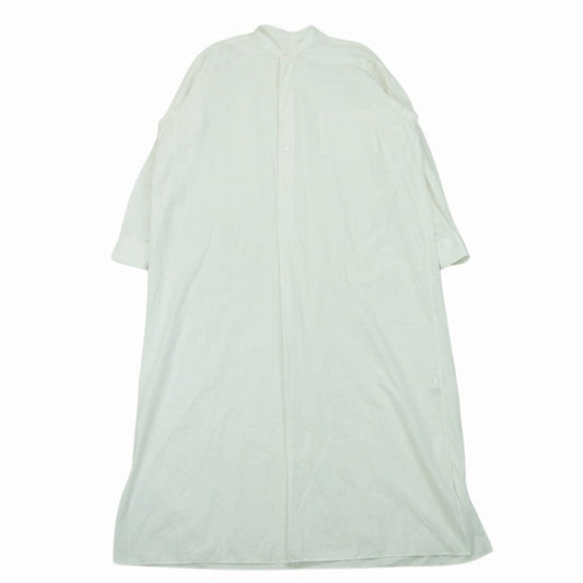 COMOLI コモリ V01-02003 バンドカラー 長袖 プルオーバー シャツ ワンピース オフホワイト系 サイズ表記なし【中古】