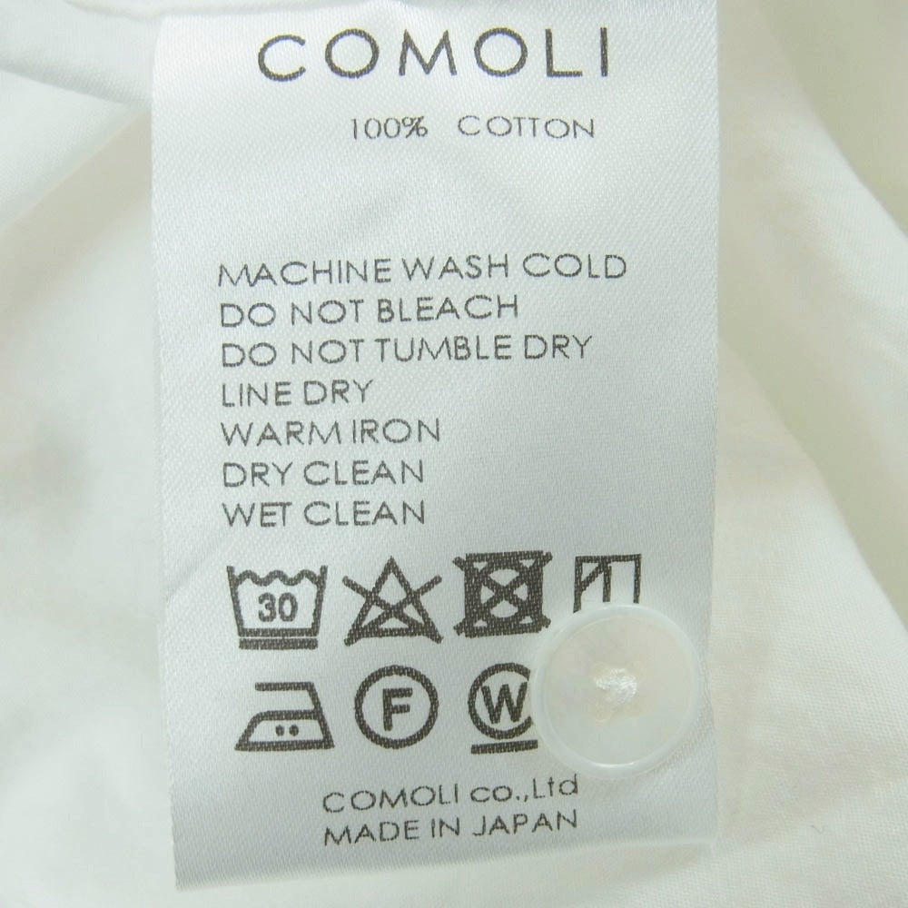 COMOLI コモリ V01-02003 バンドカラー 長袖 プルオーバー シャツ ワンピース オフホワイト系 サイズ表記なし【中古】