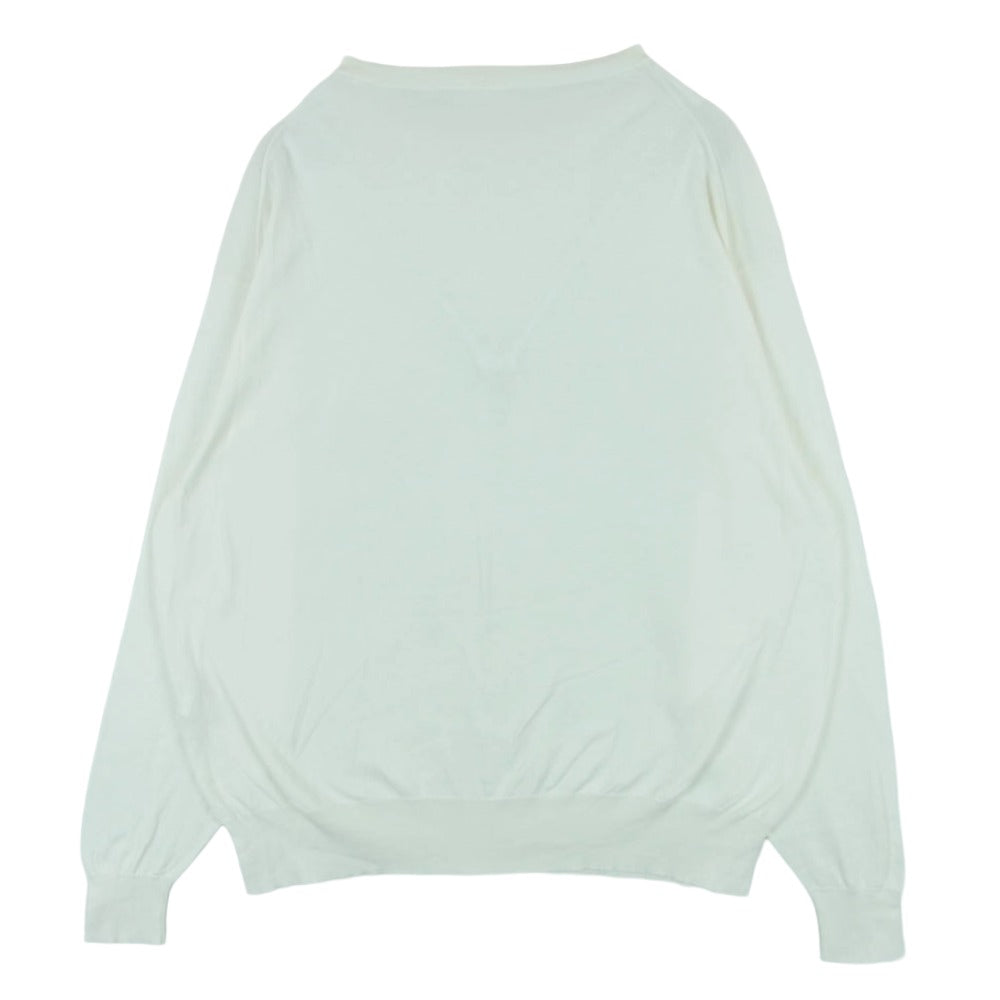 COMOLI コモリ 21SS T01-06002 18G クルーネック ニット コットン イタリア製 オフホワイト系 3【中古】