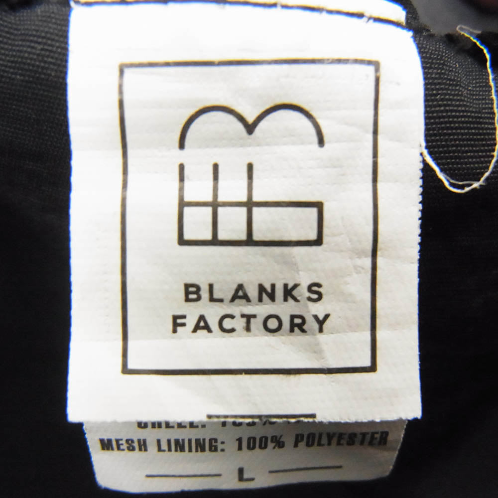 ブランクス ファクトリー UK navy Nylon Track Jacket ナイロン トラック ジャケット ブラック系 L【中古】