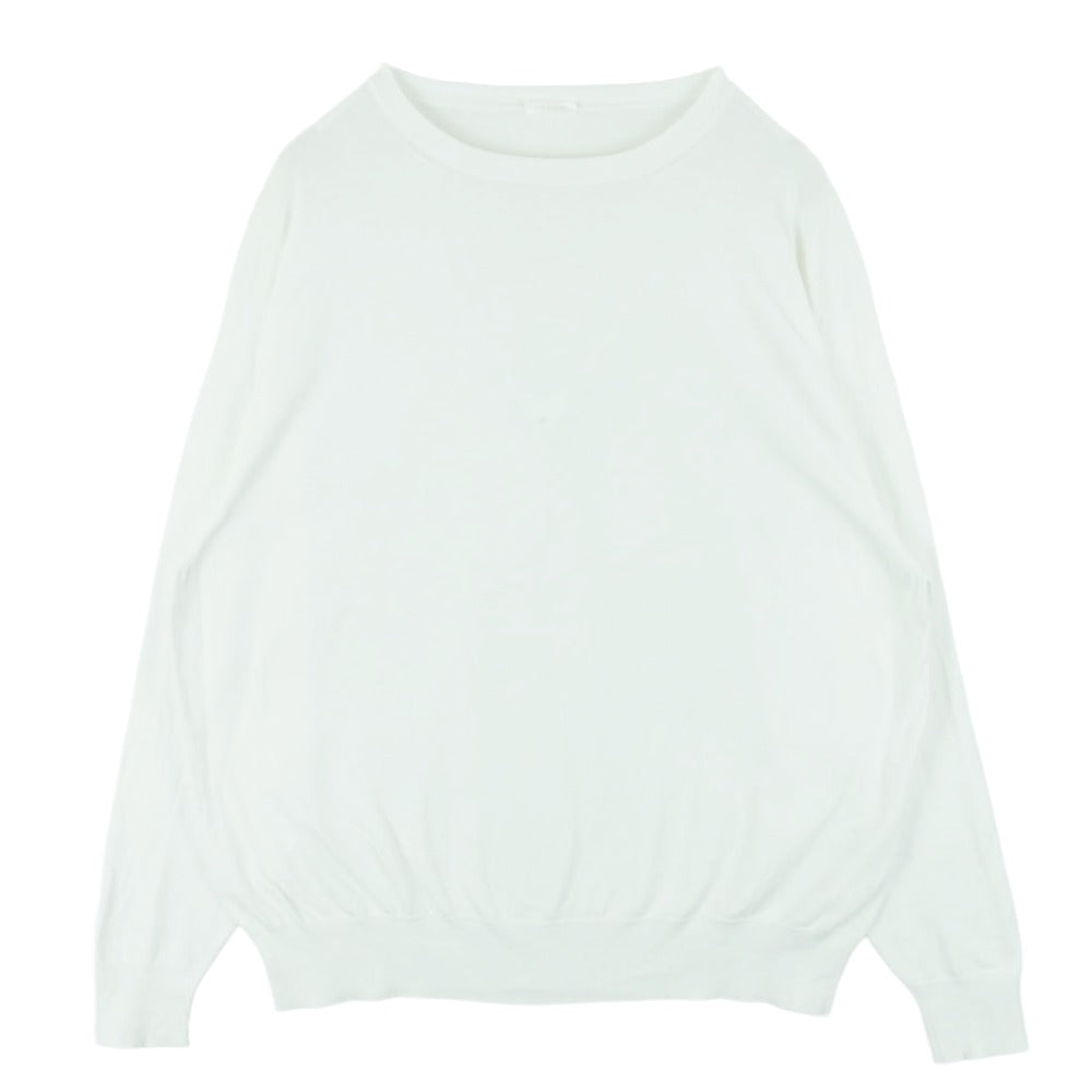 COMOLI コモリ V01-06004 コットン 長袖 Tシャツ カットソー ニット ホワイト系 サイズ表記なし【中古】
