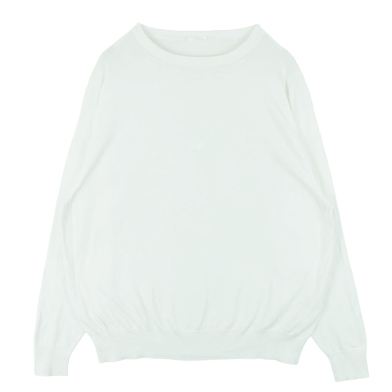 COMOLI コモリ V01-06004 コットン 長袖 Tシャツ カットソー ニット ホワイト系 サイズ表記なし【中古】