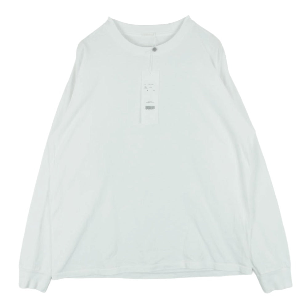 COMOLI コモリ 25SS B01-05009 コットン ジャージ 長袖 Tシャツ カットソー 日本製 ホワイト系 3【中古】