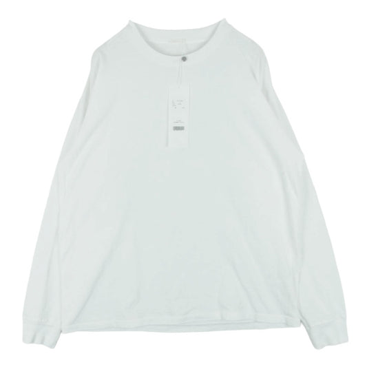 COMOLI コモリ 25SS B01-05009 コットン ジャージ 長袖 Tシャツ カットソー 日本製 ホワイト系 3【中古】