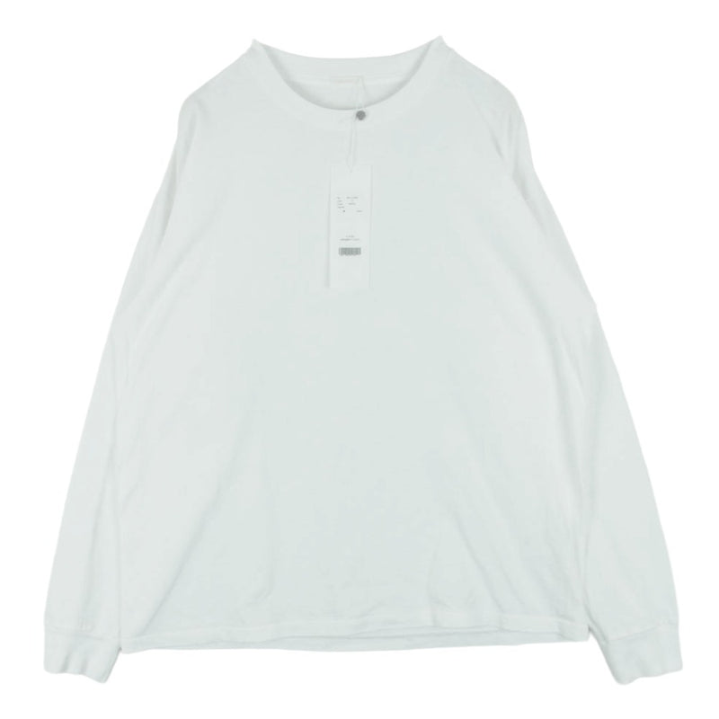 COMOLI コモリ 25SS B01-05009 コットン ジャージ 長袖 Tシャツ カットソー 日本製 ホワイト系 3【中古】